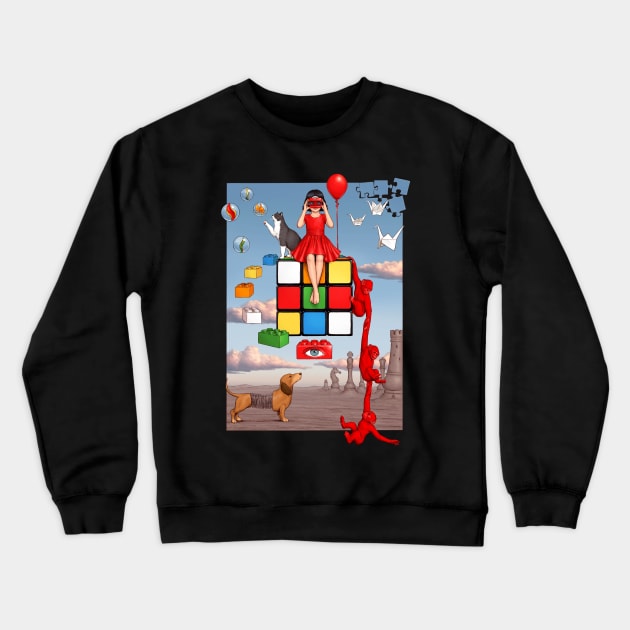 Treasures of the Playful Mind Crewneck Sweatshirt by Moutchy